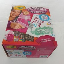 New Crayola Pink Marker Airbrush Spray Art Set Airbrush Sprayer Has Been Opened