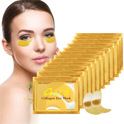 24K Gold Eye Mask Gel Pads Anti Aging Under Eye Care Dark Circles