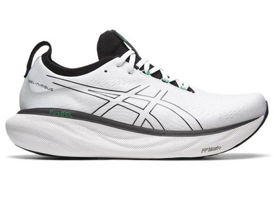 ASICS Gel Nimbus 25 White Black Green 1011B547-103 | eBay display picture 1