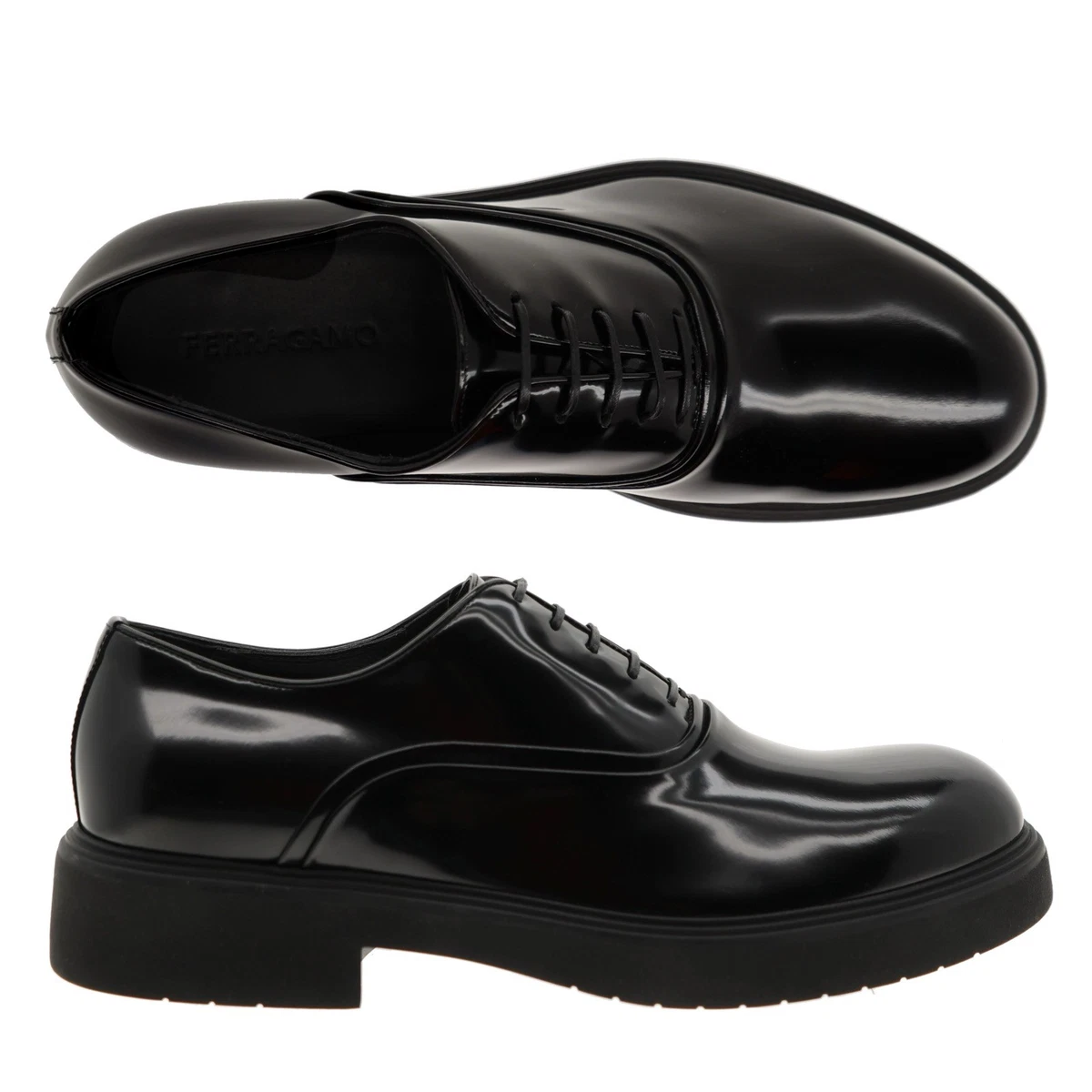 Salvatore Ferragamo M Patent Leather Casual Shoes for Men 