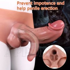 Realistic Penis Sleeve Pants Soft Liquid Silicone Hollow Dildo Pants Wearable