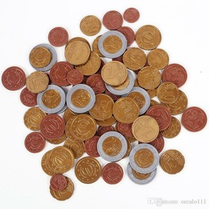 play money coins set of 80 plastic euro coins new math