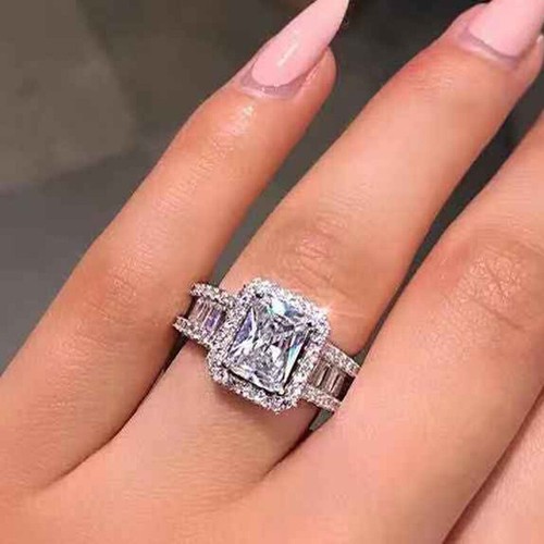 Jewelry Rings Women Wedding Ring Size 5-12 Cubic Zirconia Elegant - Picture 21 of 29