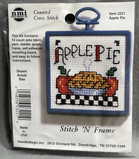 Kit punto croce contato 3221 Apple Pie Stitch N telaio NMI NOS mele