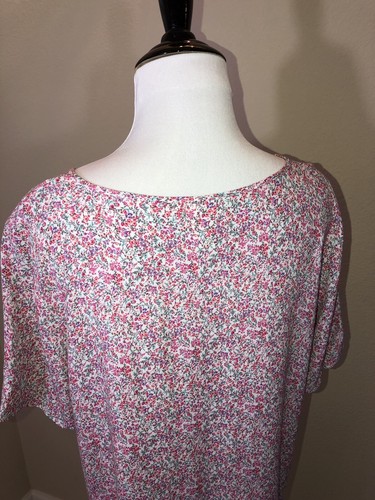 Nuovo senza etichette: Top donna H&M rosa floreale manica corta scollo a V - Taglia 6 - Foto 7 di 12