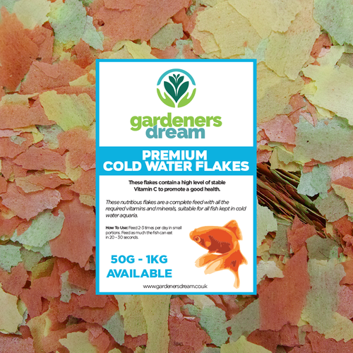 GardenersDream Premium Cold Water Flakes 40% Protein Aquarium Complete Fish Food - Picture 13 of 21
