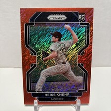 2022 Panini Prizm Reiss Knehr Red Shimmer FOTL /7 San Diego Padres #61 Rookie RC