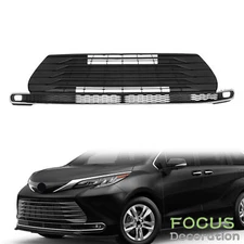5310208050 Lower Grille For Toyota Sienna 2021-2023 Matte Black W/o Sensor Hole