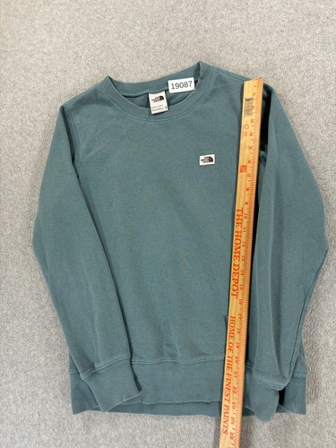 The North Face Cotton Blend Logo Crew Sweatshirt (Women's X-Small) Blue - Picture 5 of 12