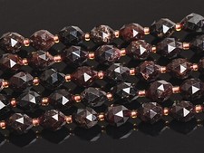 8MM Genuine Natural Red Black Garnet Beads AA Drum Barrel Rice Bead Loose Beads