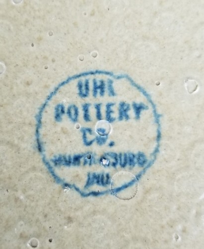 Vintage UHL POTTERY CO. Beige Glazed Stonewear Ceramic Pitcher Huntingburg IN - Picture 9 of 12