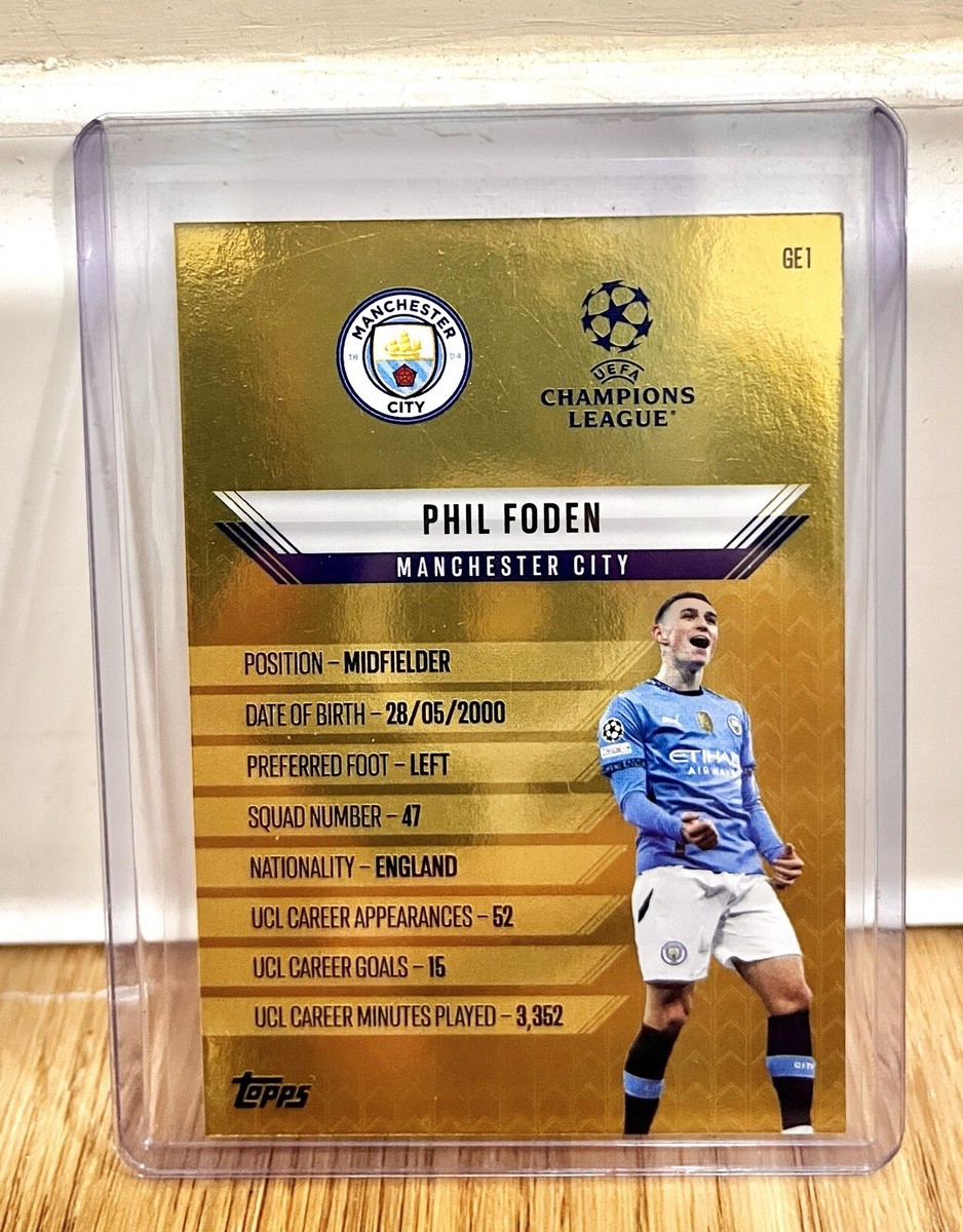 TOPPS MATCH ATTAX UCL 2024-25 PHIL FODEN #GE 1 GOLD EDGE EDITION