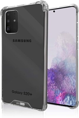 amCase Samsung Galaxy S20 Plus Clear Case Shock Absorbing Frame Corner-Reinforce
