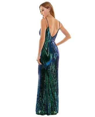 next up prom dress Nox Anabel G1655 Lace-Up Long Sequin Prom Dress Pink / 10