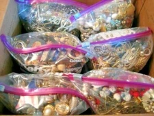 Pirate Treasure Hunt Jewelry Bag Lot ASMR Tangle Therapy Pieces DIY Art Crafts