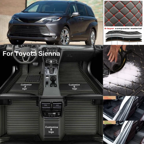 Fit For Toyota Sienna 1998-2025 Car Floor Mats Custom Auto Carpets Waterproof - Foto 3 di 32