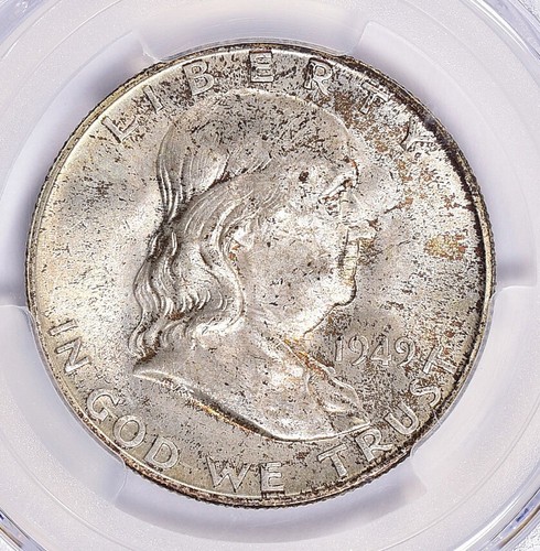 1949-D Franklin Half Dollar MS-66 FBL CAC/PCGS Certified - Picture 3 of 5