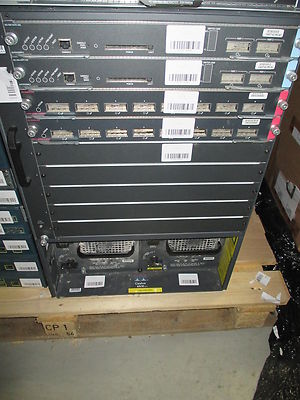 Cisco Catalyst 6500 Switch Cha + 2x WS-X6K-SUP2-2GE + 2x WS-X6408A-GBIC + 2x PSU