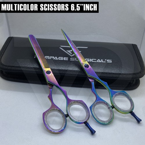 Professional Barber Hair Cutting & Thinning Scissors Set Hairdressing Shears - Picture 2 of 5