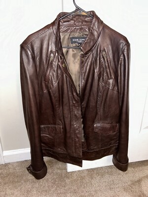 Black Rivet Brown Leather Jacket Women XL | eBay
