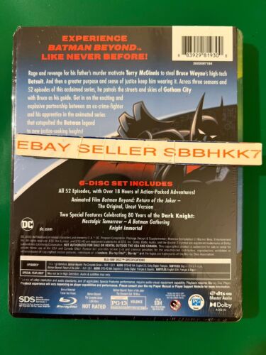 Batman Beyond The Complete Series Blu-ray Steelbook Brand New Free Shipping - Foto 2 di 2