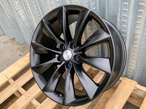 21" Matte Black Rim 21X10 5x120 ET35 CB64.1 Fits Tesla Model S Model X One Wheel - Picture 2 of 2