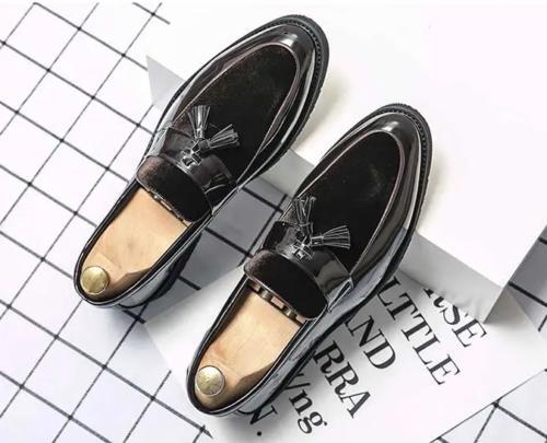 Mens Pointy Toe Shoes Leather Tassels Oxfords Slip On Loafers Dress Business 48 - Picture 11 of 15