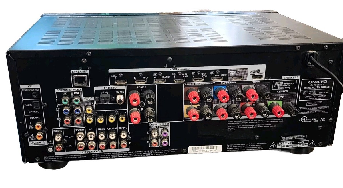 Onkyo TX-NR626 7.2-Channel Smart AVR w/Network *Needs Repair or