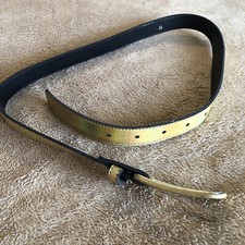 Thin Gold Lame  Belt With Three Prong Buckle Rest 49X0.5