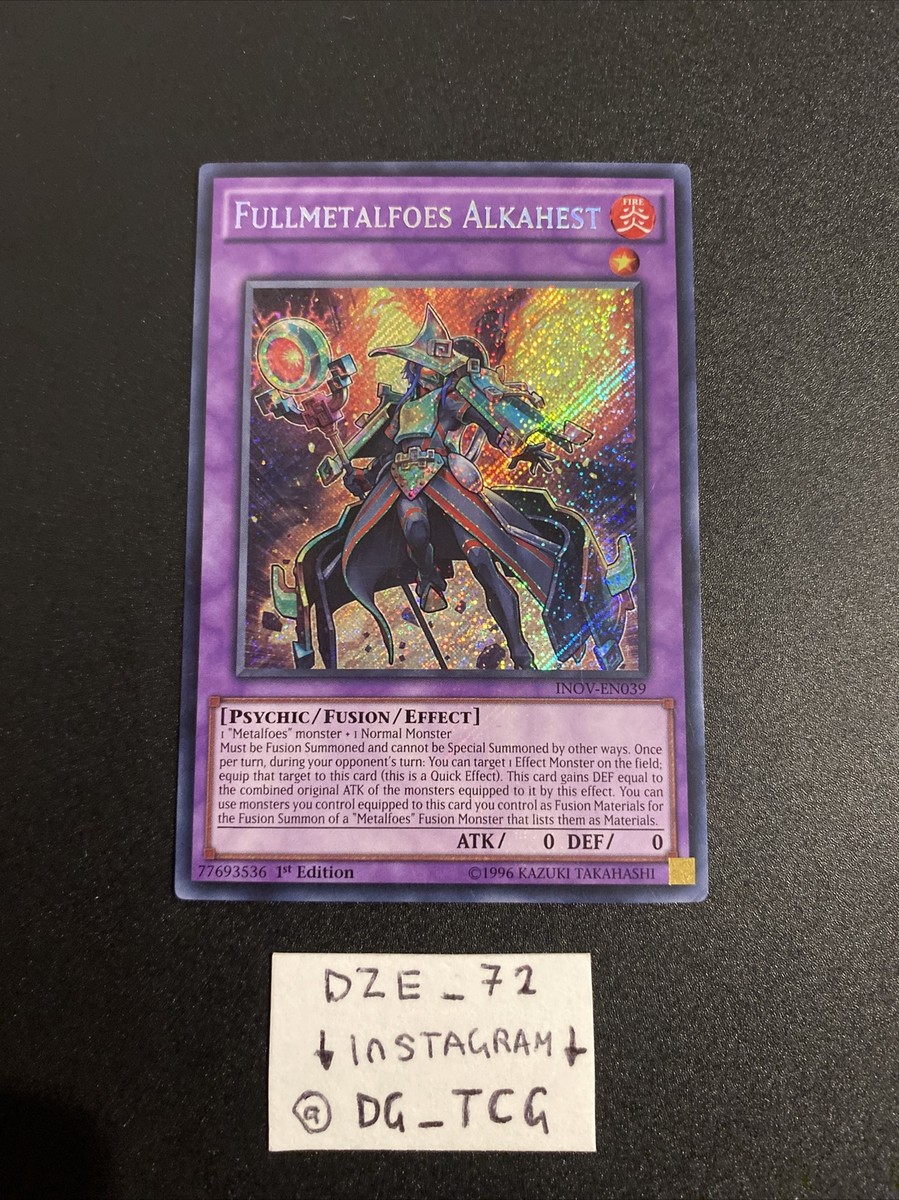 Yu-Gi-Oh Fullmetalfoes Alkahest Fullmetalfoes Alkahest [INOV-EN039] Secret Rare - LA Mood Collectible Trading Card Game TCG
