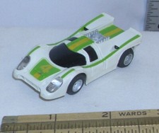 TYCO 4 PORSCHE RACE CAR HO SLOT CAR IN WHITE GREEN