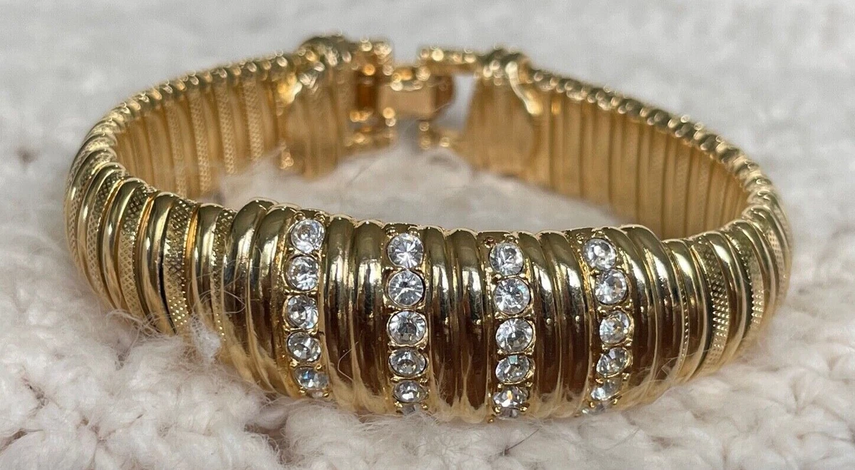 Camrose & Kross JBK Jackie Kennedy Clear Stone Gold Colored Bracelet | eBay