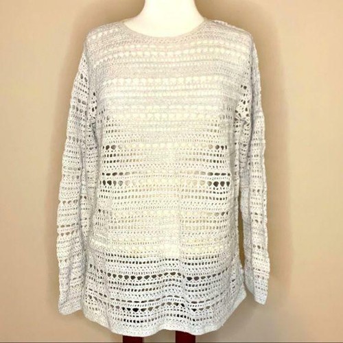 Casual Corner | Tan Crochet Sweater | eBay