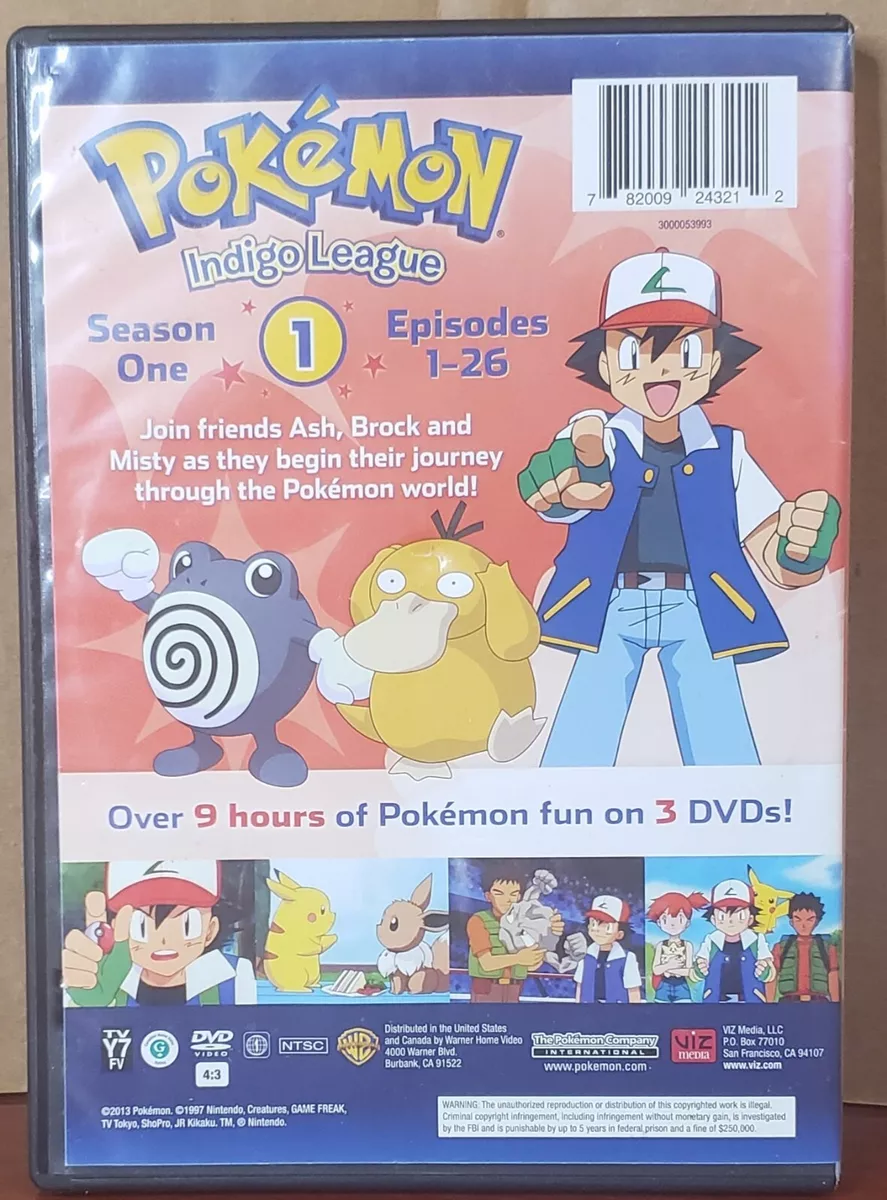  Pokemon Season 1 Indigo League Set 3 DVD : Movies & TV