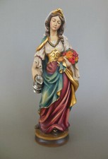 Heilige Elisabeth 30 cm hoch Holz bemalt Heiligenfigur Holzfigur