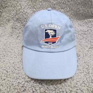 Pebble Beach Hat Cap Strap Back Blue USGA US Open 2019 Golf Course Mens