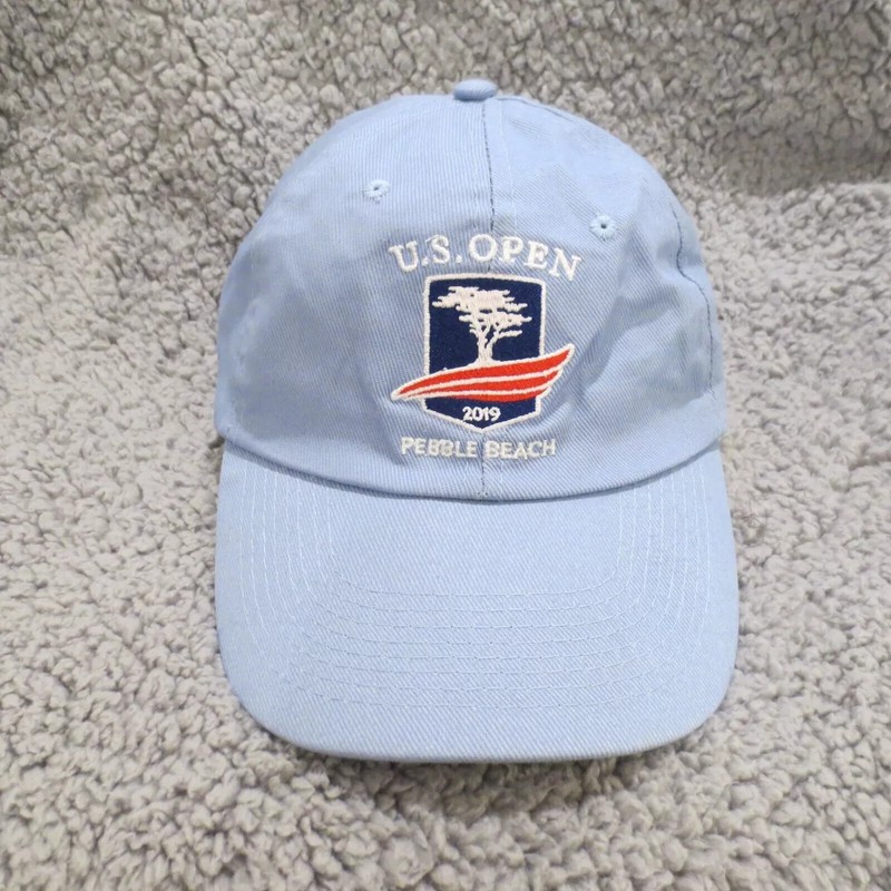 Pebble Beach Hat Cap Strap Back Blue USGA US Open 2019 Golf Course Mens