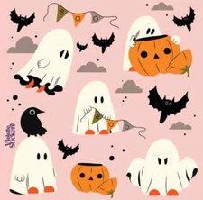 Violette Stickers Halloween Ghostsv Bats  Pumpkins Crafts Planner Supply