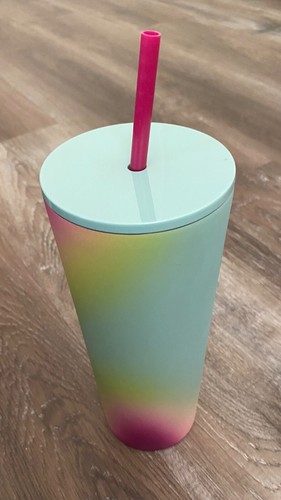 Starbucks ~ Neu mit Etikett Multicolor Gradient Metal 24oz Cold Cup ~ Becher ~ blau ~ NEU - Bild 9 von 15