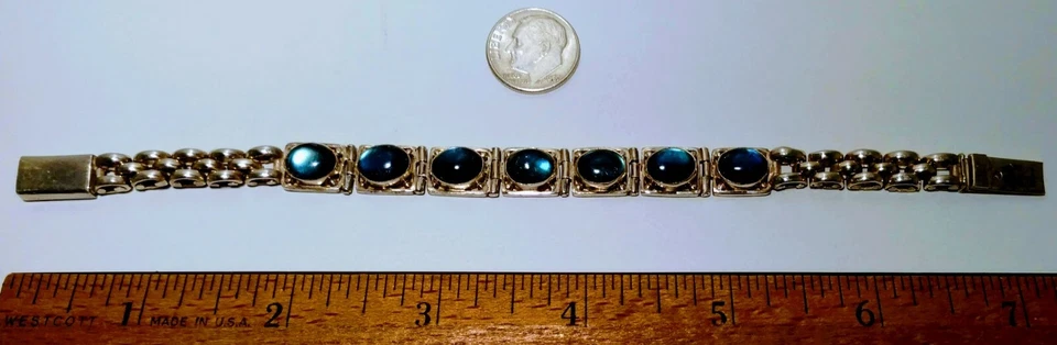 Beautiful 925 Silver Labradorite bracele {{BirthDay}}Holiday}}Healing}} - Image 2 of 4