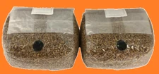 Two 4 lb sterilized rye berry grain mushroom grow bags with injection port