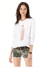 EUC Wildfox WF Strawberry Milkshake Hoodie Size Medium M 