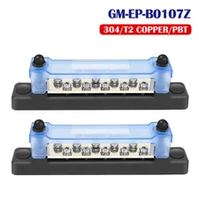 2 x 10 Way Bus Bar Power Distribution Terminal DC 150A Screws Battery Block