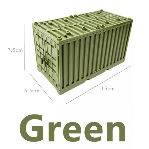 Nuevo contenedor de envío de carga para bloques de construcción de ladrillos de juguete mini figuras militares - Imagen 15 de 15