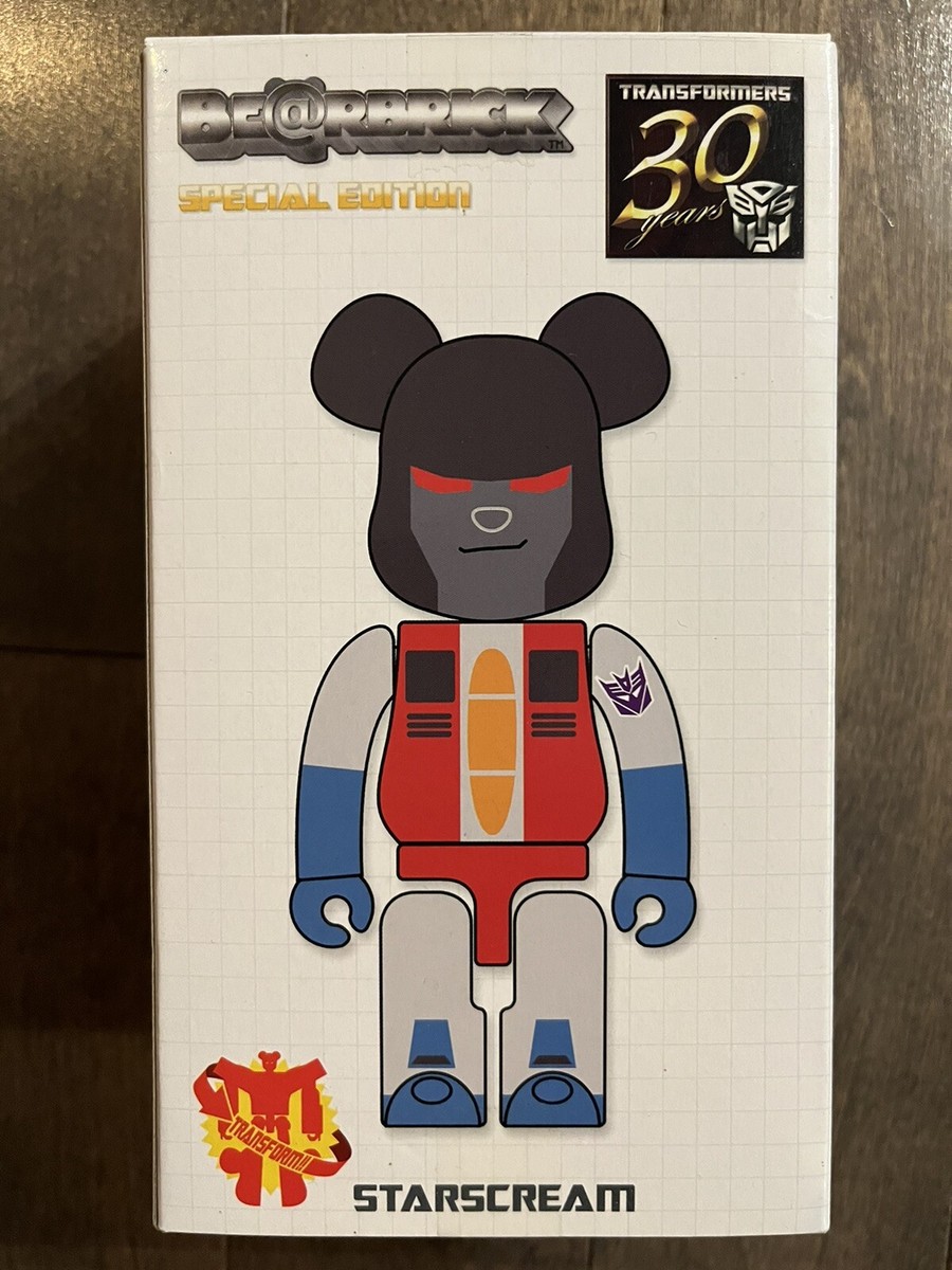 BE@RBRICK - BE@RBRICK TRANSFORMERS STARSCREAM 1000％ MEDICOM TOY BE@RBRICK TRANSFORMERS STARSCREAM 100% 400% set