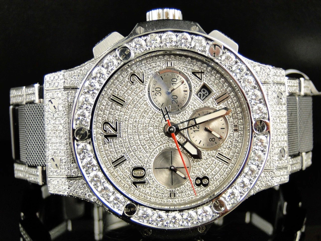 Hublot — Mens brand new Hublot Big Bang 44mm evolution ceramic band diamond watch 15.95