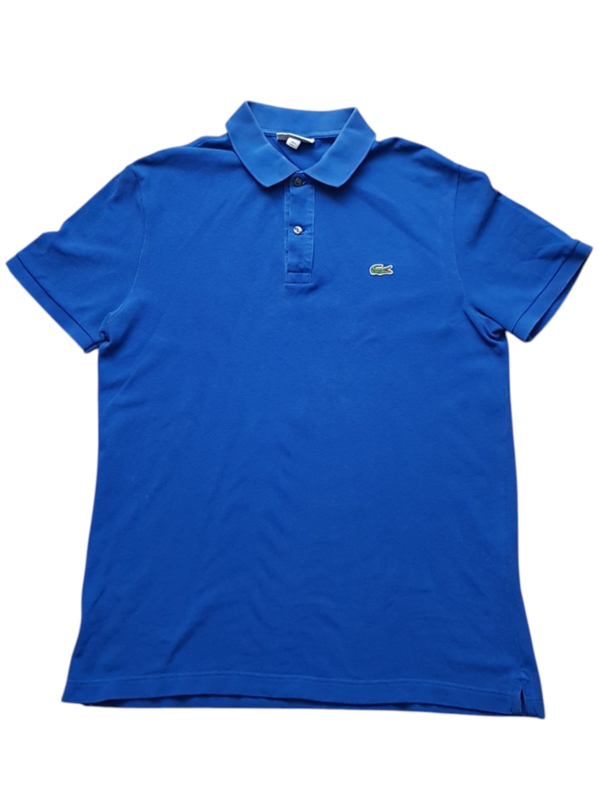 LACOSTE Slim Fit Mens Blue Polo Shirt Sz L Short Sleeve Cotton