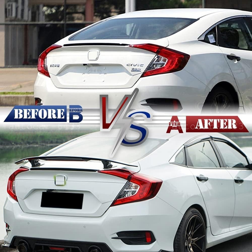 For Audi R8 GT V8 V10 Matte Black 46"Car Rear Trunk Spoiler GT Style Wing Racing