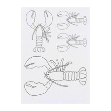 4 x 'Lobster' Temporary Tattoos / Transfers TO00006735 