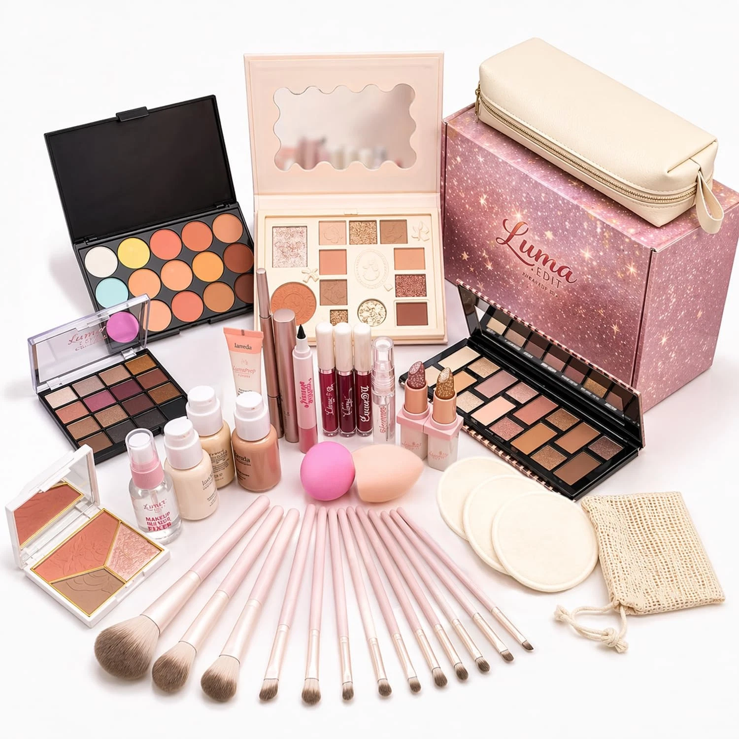 All in One Makeup Kit for Women & Beginners, Full Face Makeup Set with Eyesha...